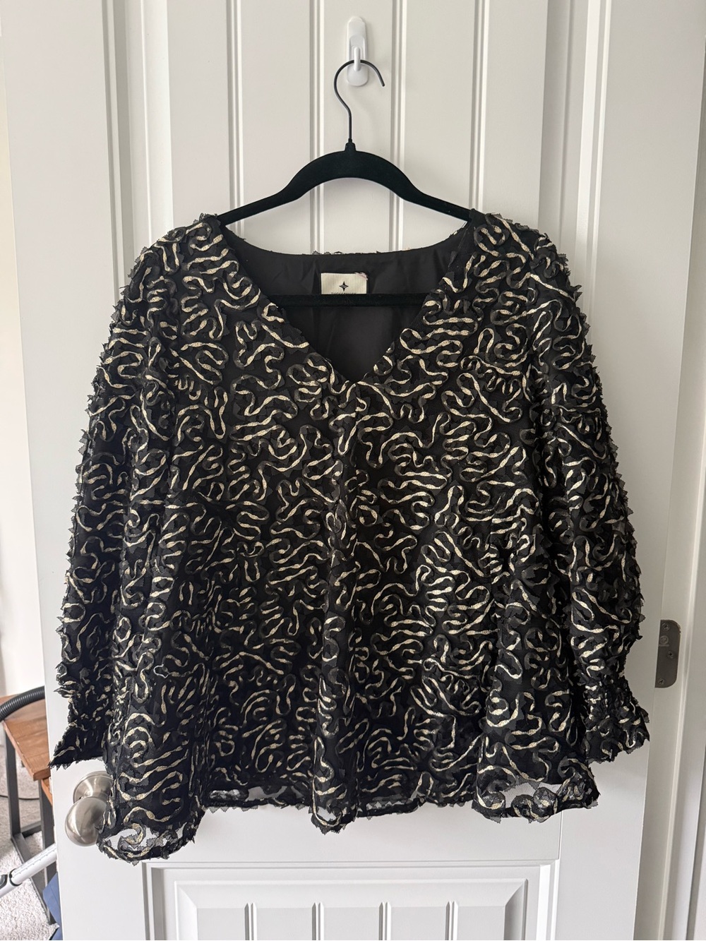 Metallic Black & Gold Tuckernuck Women’s Top